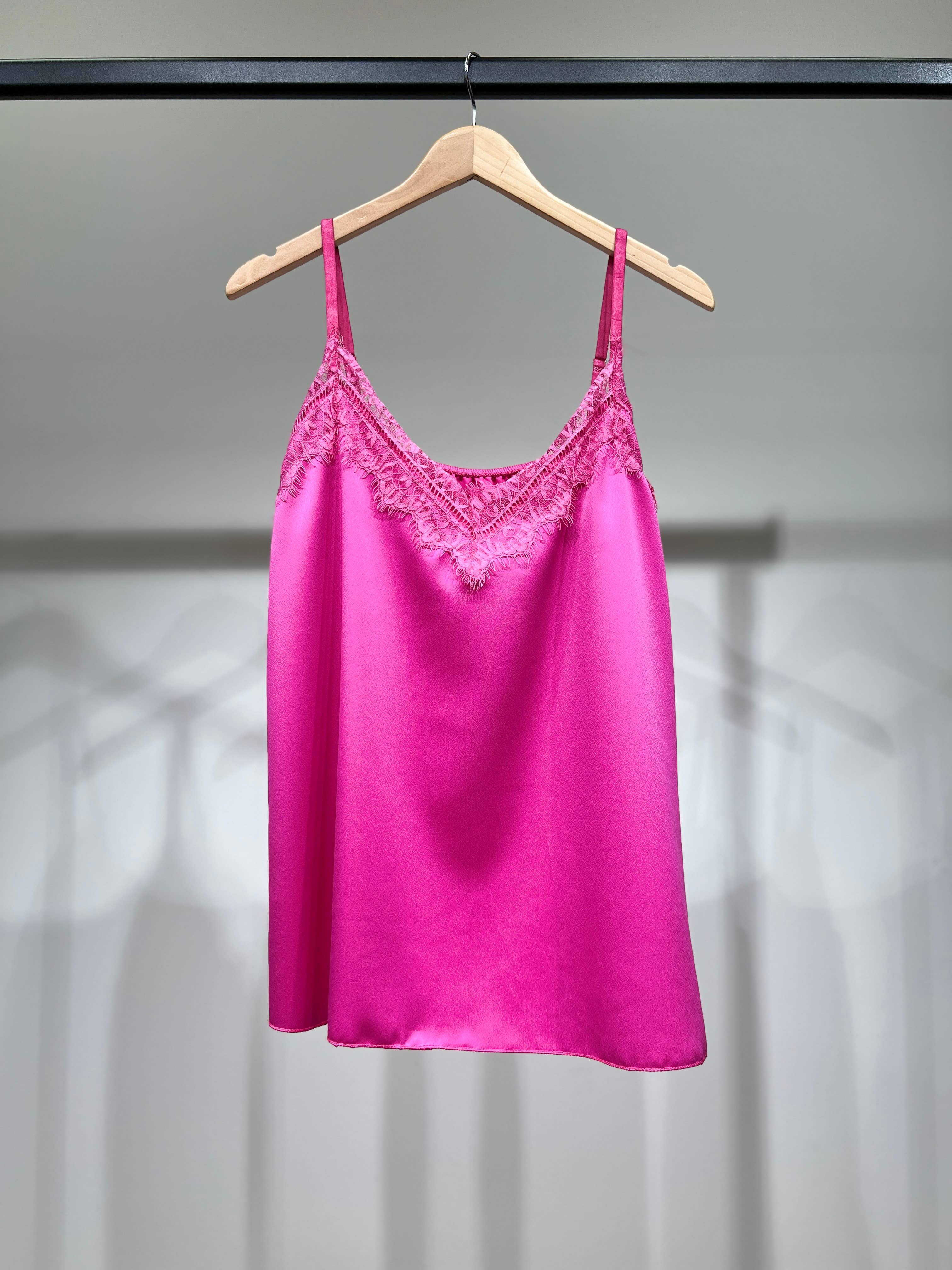 L'Emotion - Vente Débardeur – femme - Débardeur Caraco Ajustable à Dentelle Satiné6