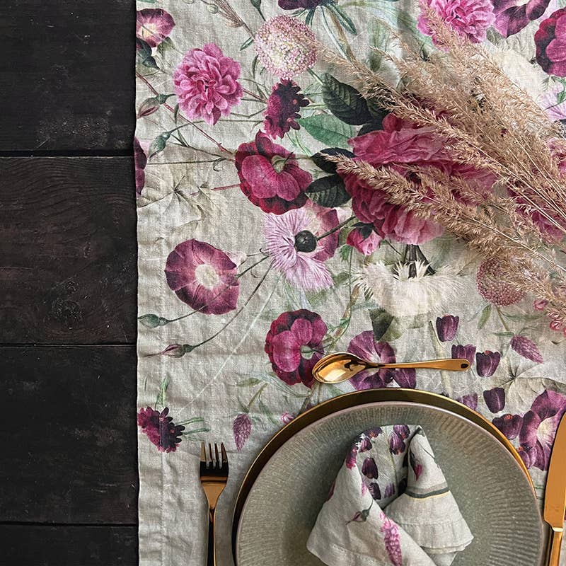 Koustrupco - Vendita all'ingrosso Runner - Blossom Garden - runner da tavola in lino - Prodotto in Europa6