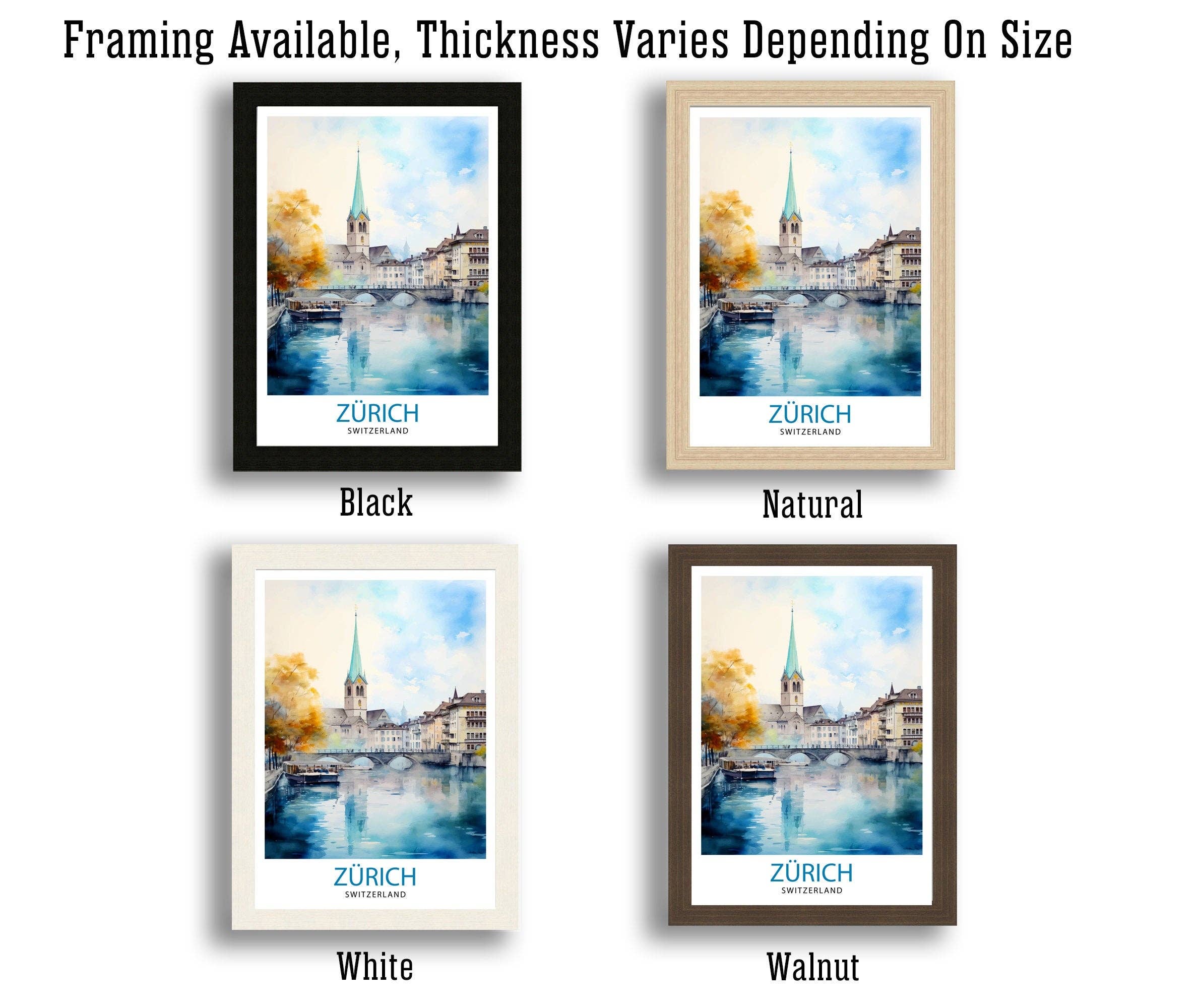 InkNPrintz – wholesale Art print – Zurich Switzerland Travel Poster Zurich6