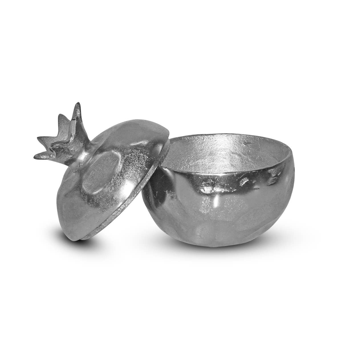 India Handicrafts Inc - Vente Bocal décoratif - Pot en aluminium texturé en forme de grenade, petit modèle6