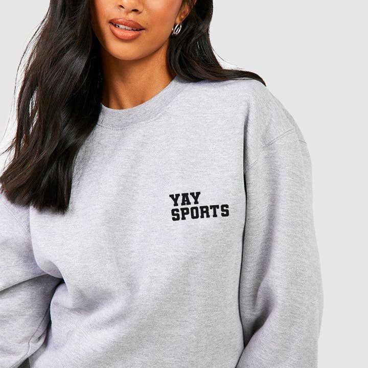House of Lulu - Wholesale Graphic Sweatshirt - Women's - Yay Sports Sweatshirt