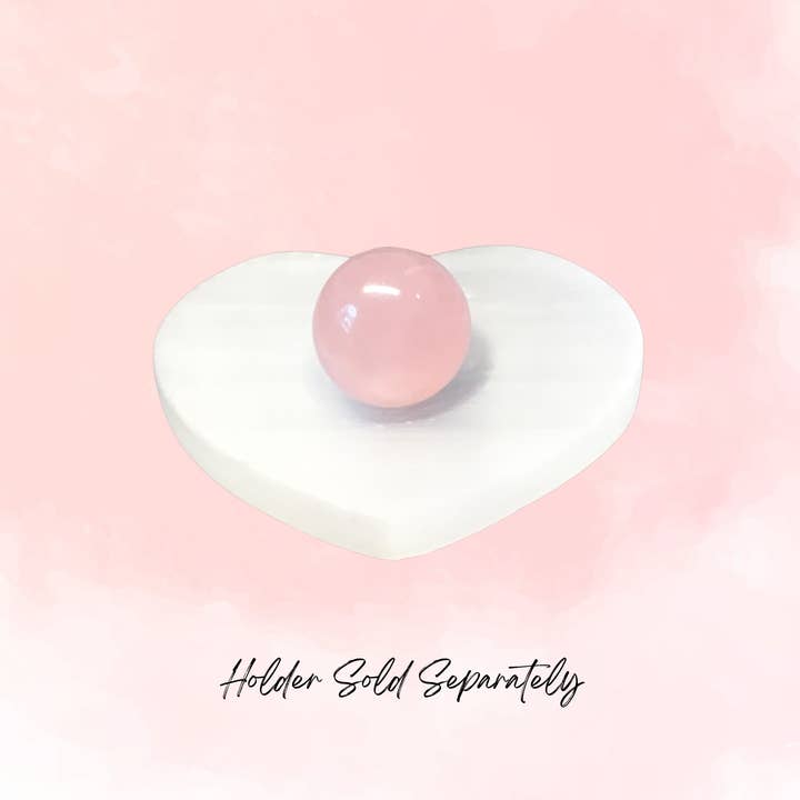 Essential Wellness - Body, Mind, Spirit - Wholesale Spiritual stone/crystal - ROSE QUARTZ 20mm Gemstone Spheres - Info Card Available2