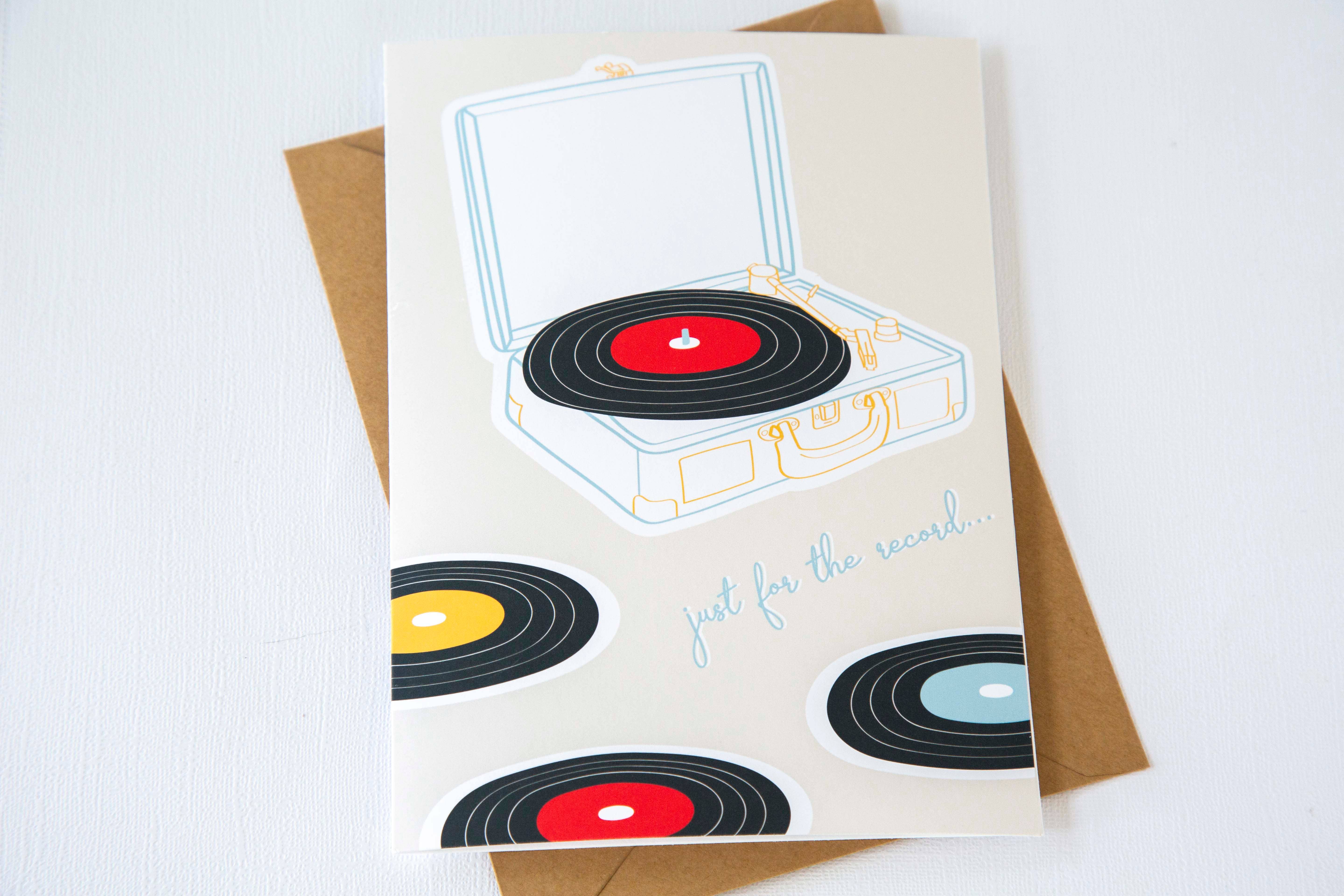 Emily Ervin Design Co. - Wholesale Birthday Card - Just for the Record...Birthday Card1