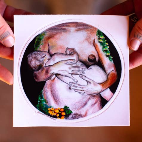 Autocollant en vinyle « Mother Earth » pour la vente par Anna Of The Meadow