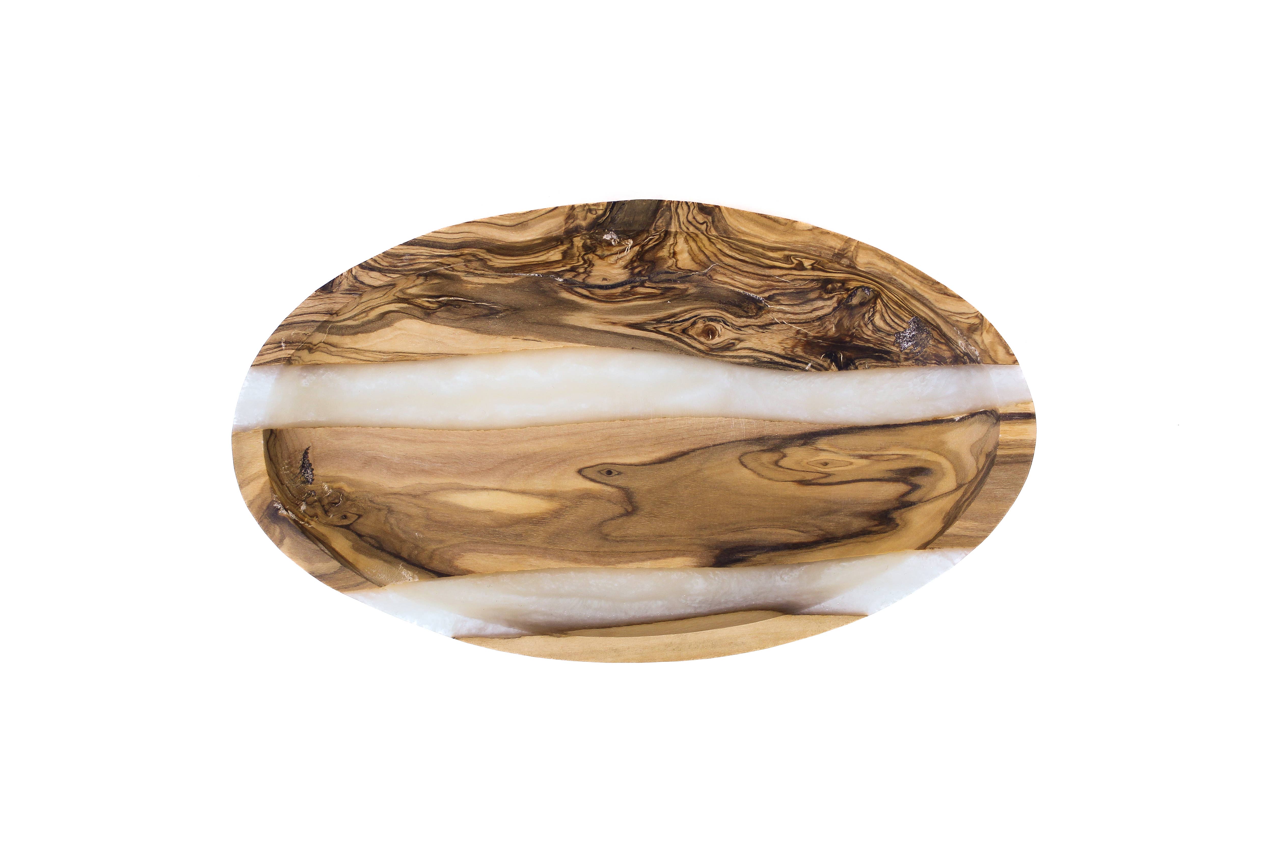 Natural OliveWood - Wholesale Condiment/Dip Bowl - Olive Wood Resin Dipping Dish2