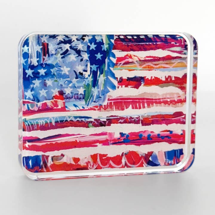 250th Old Glory Acrylic Flag for wholesale by Lauren Dunn