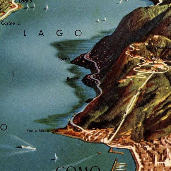 OldCityPrints - Old Maps and Posters - Wholesale Poster - Vintage Poster of Lago Di Como Lake Como Italy Italia | Vintage Map Wall Art Print | Large Poster Print | Home Decor Wall Art2