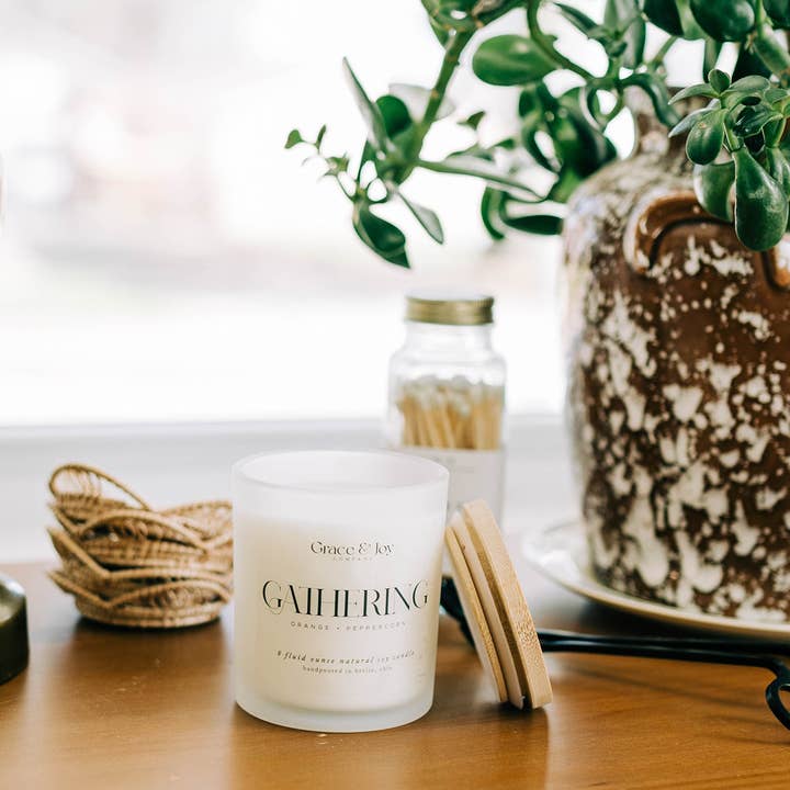 Gathering Candle | 8 ounce for wholesale by Grace and Joy Company