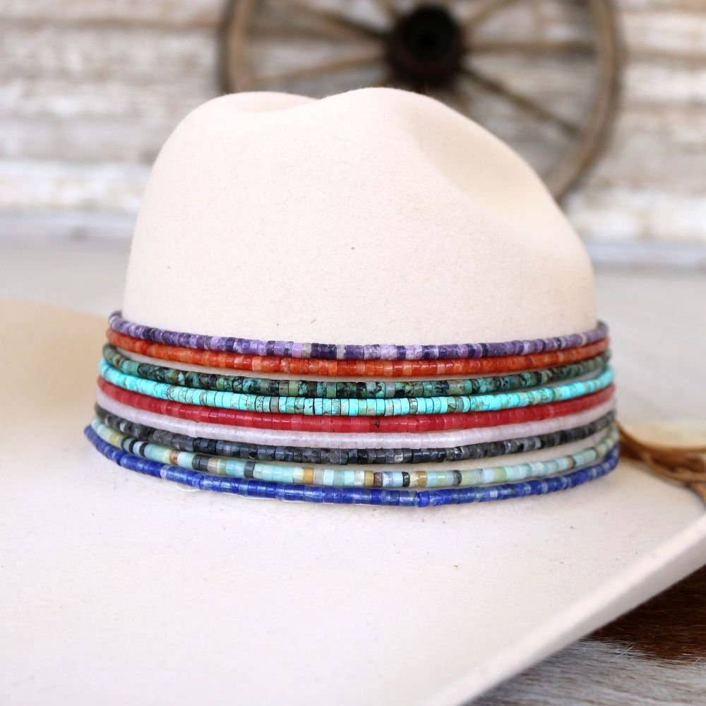 Willow Lane Hat Co. - Vente Accessoire pour chapeau – femme - Bandeau de chapeau en pierre lilas violette5