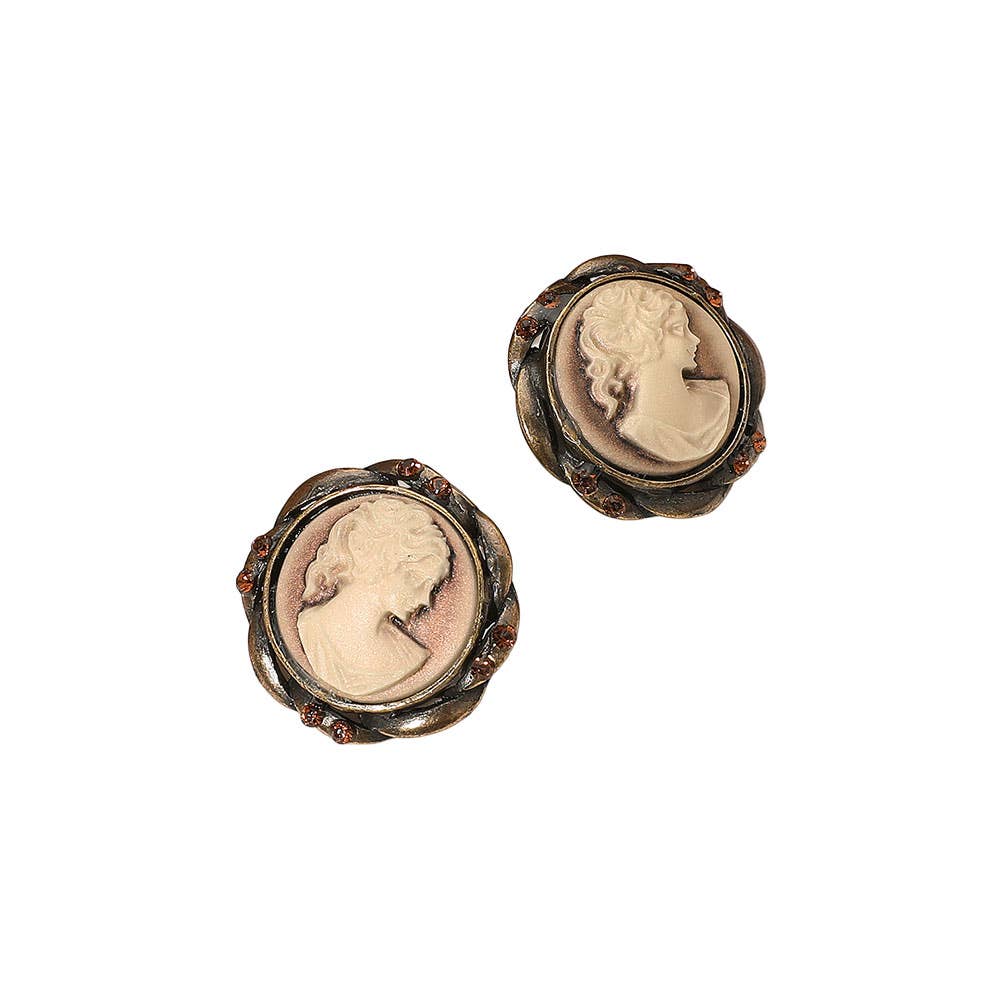 Sensibling Corp. - Wholesale Stud/Post Earrings - Vintage Cameo Stud Earrings10