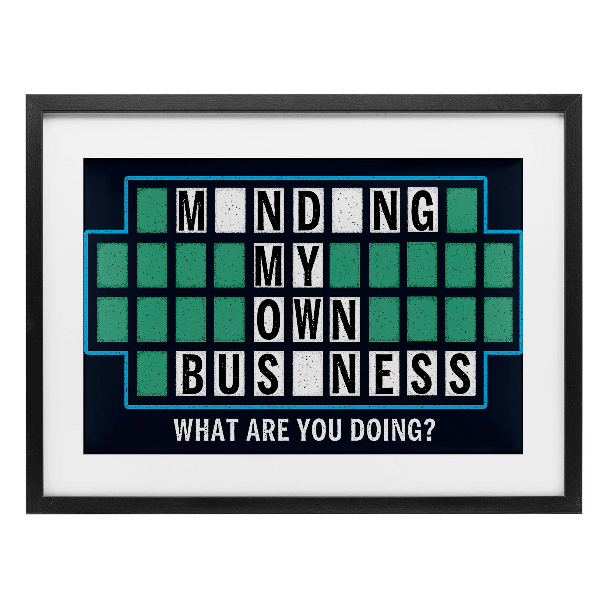 Stupell Industries - Wholesale Wall Sign - Minding My Own Business Game - Print Under Glass Wall Art0