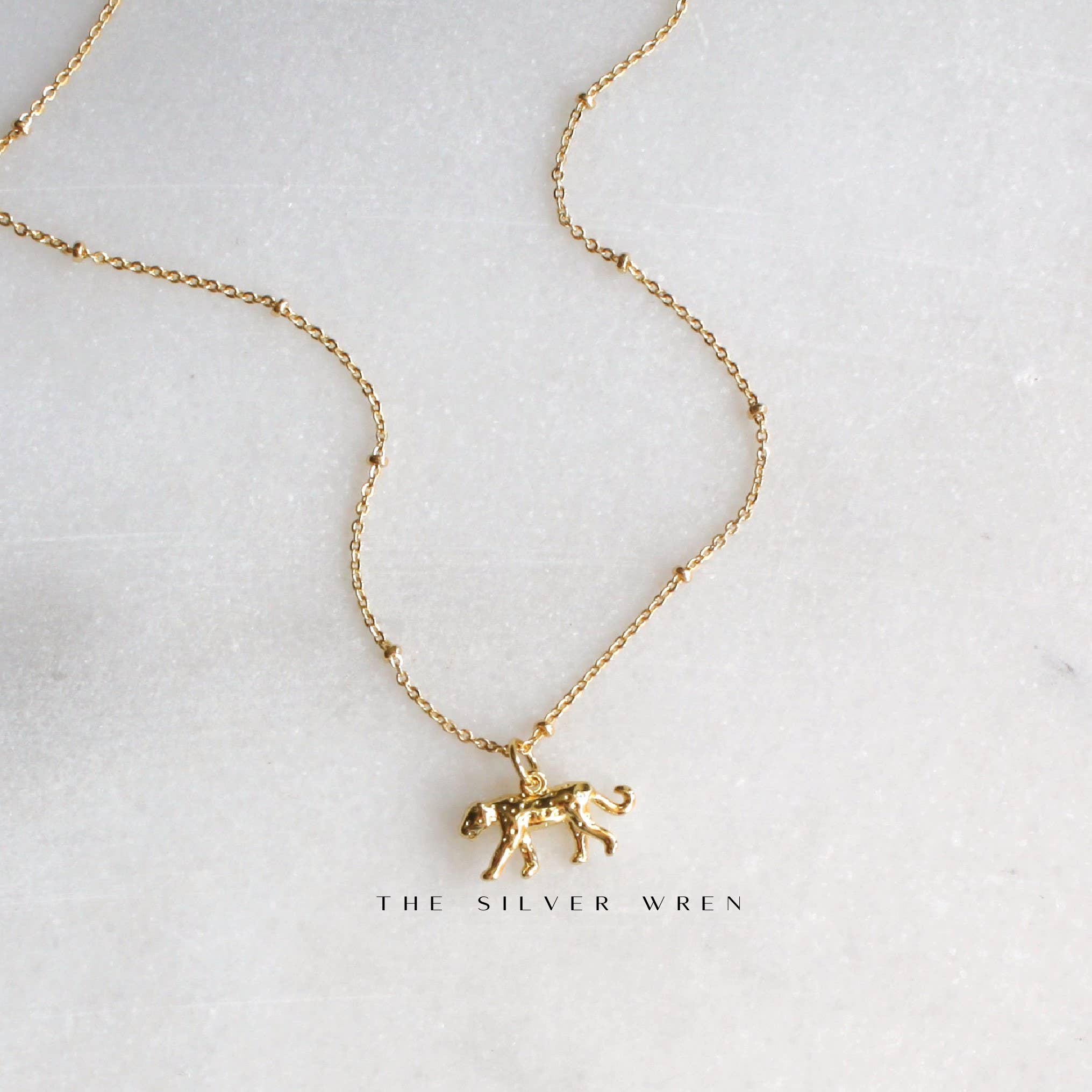 The Silver Wren - Wholesale Pendant/Charm Necklace - Gold Leopard Pendant Necklace2