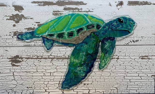 A SEAGLASS CREATION/SALTY SIGNS DESIGNS – wholesale Målning/Teckning – Målning av sjöglas-sköldpadda4