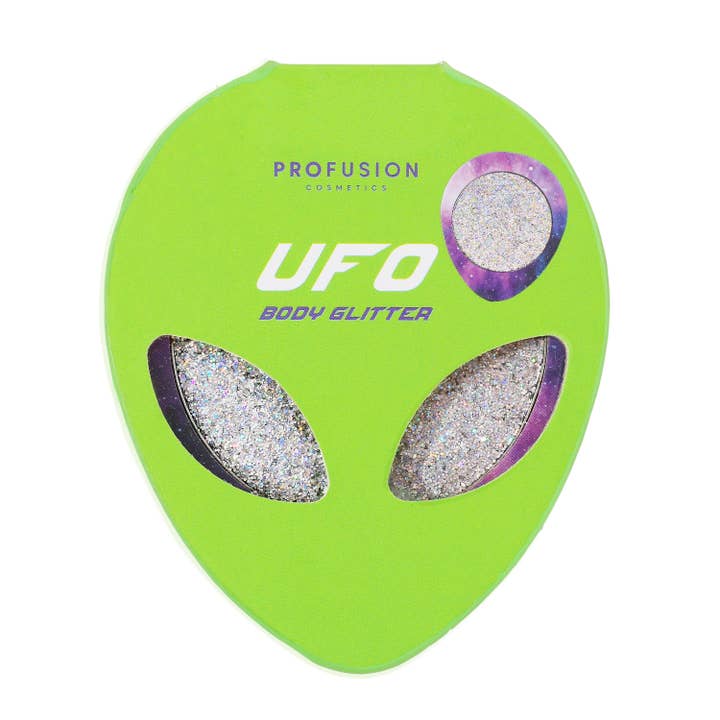 Profusion Cosmetics - Wholesale Body glitter/shimmer - UFO Body Glitter, Galactic Glam for Face, Body, Hair & Nails1
