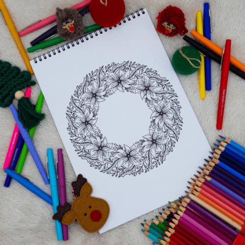 ColorFall Editions – Engroshandel Malebog - Voksen – Julemandalaer farvebog til voksne1