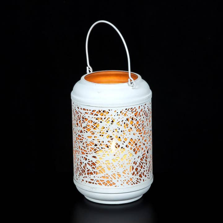 Ambiente Haus - Wholesale Candle Holder - metal lantern in white - (H) 24 cm0