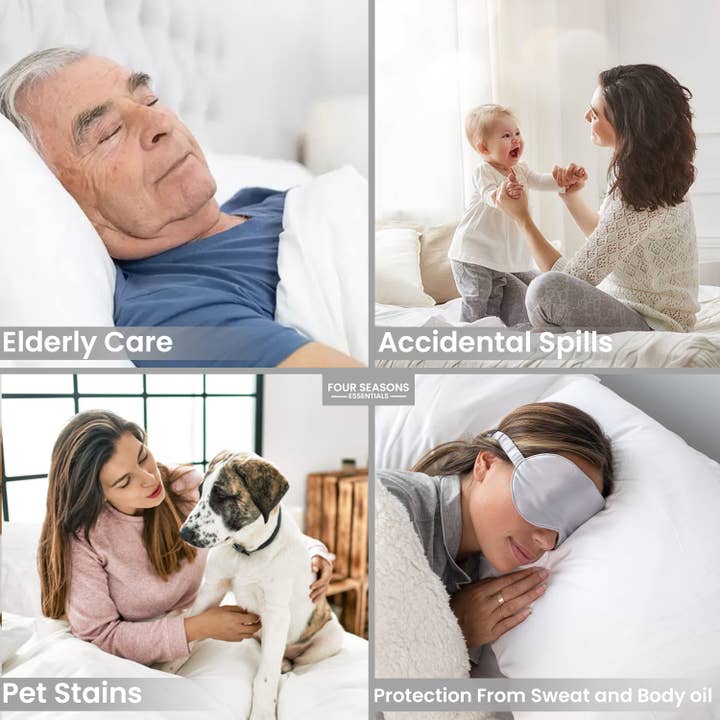 Hvid 100% vandtæt madrasbeskytter - passer op til 18" lomme for engroshandel på Faire7