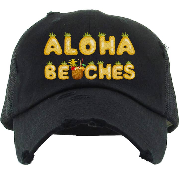 Aloha Beaches Pineapple Women's Baseball Cap for wholesale by May & Gray