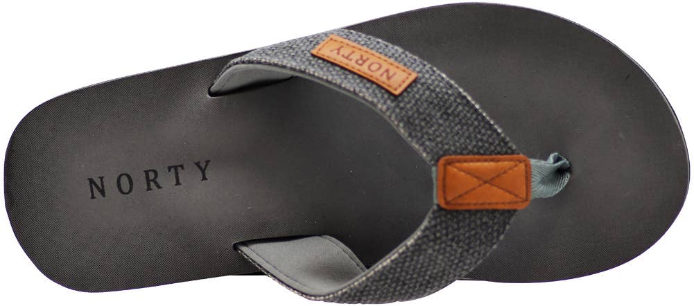 Eastern Off Price - Wholesale Flip Flops - Men's - Norty Men's Soft EVA Sandal Shoe 41449 Grey5