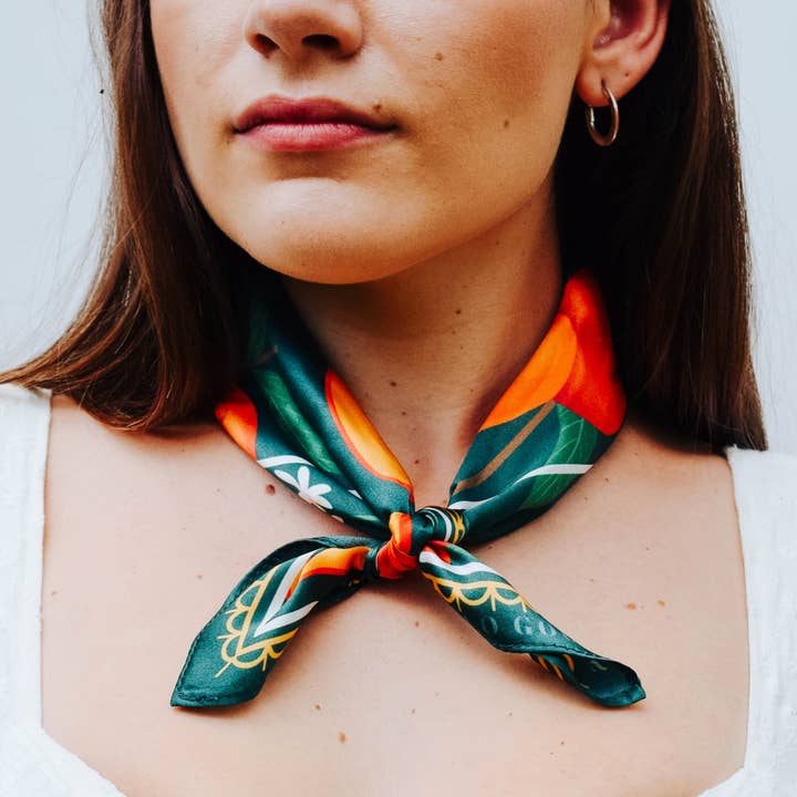 Arlo Goods - Vente Écharpe – femme - Foulard en soie pêche2