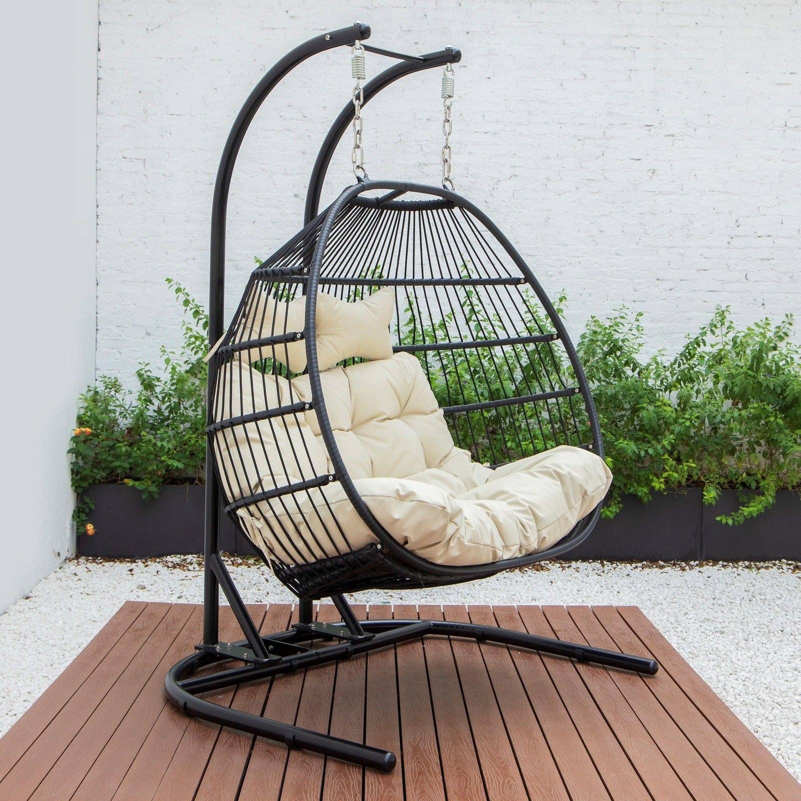 LeisureMod - Wholesale Egg Chair - Wicker 2 Person Double Folding Hanging Egg Swing Chair68