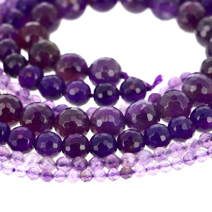 Artisans de Madagascar - Wholesale Beads - EXTRA Faceted Amethyst Beads