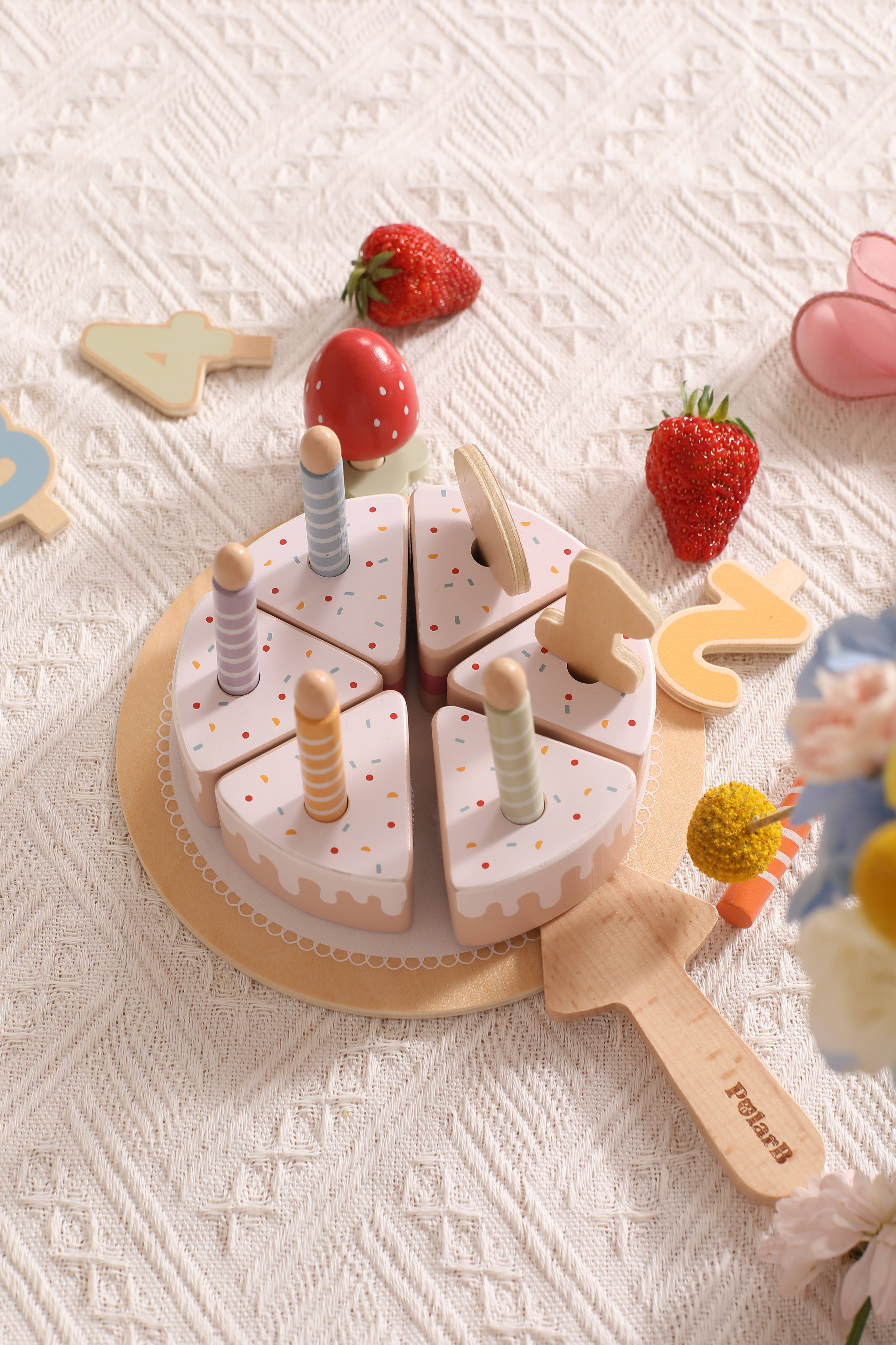 Viga/PolarB – Brinquedo de madeira - Crianças por atacado – Bolo de madeira3