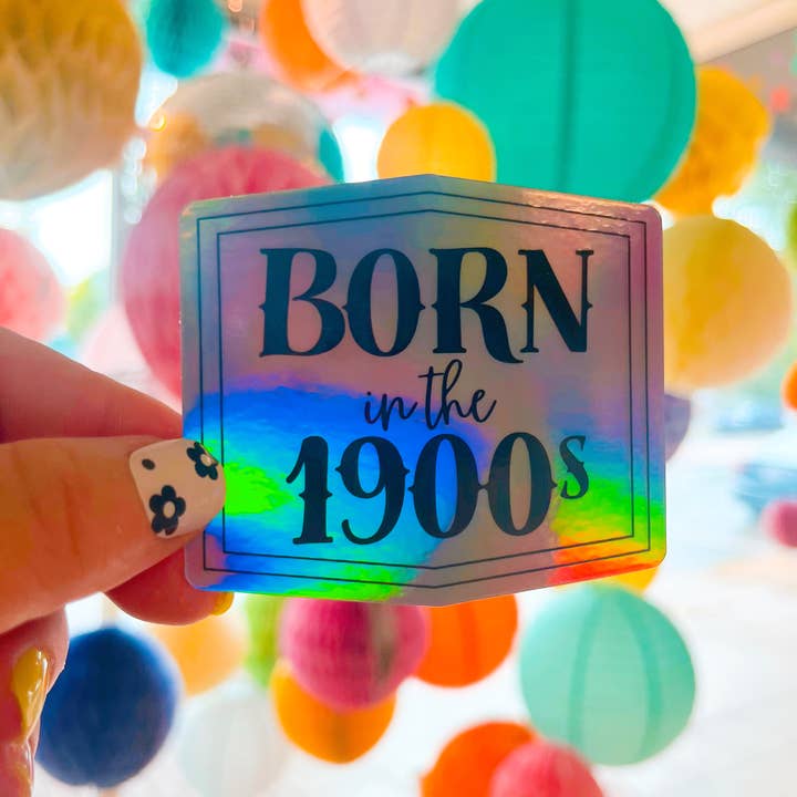 NatterDoodle - Vente Autocollant - Autocollant vinyle holographique né dans les années 1900 — Nostalgie rétro4