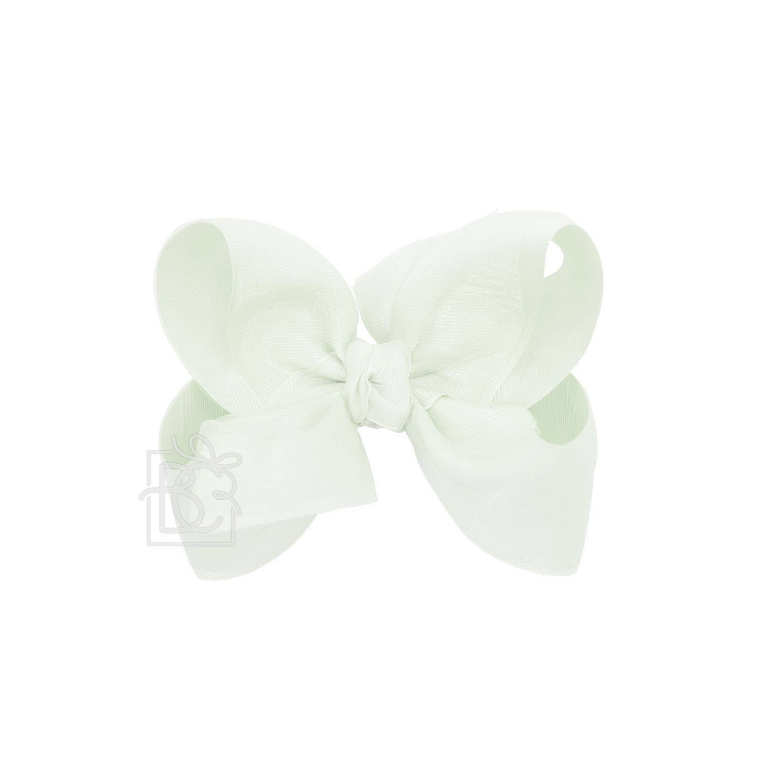 Beyond Creations, LLC – wholesale Hair bow – Kids – LAYERED ORGANZA/GROSGRAIN BOW ON CLIP48