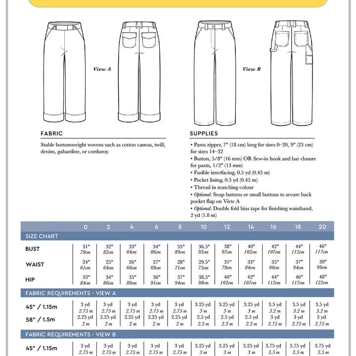 Closet Core Patterns - Wholesale Craft Sewing Kit - Rika Pants Sewing Pattern23