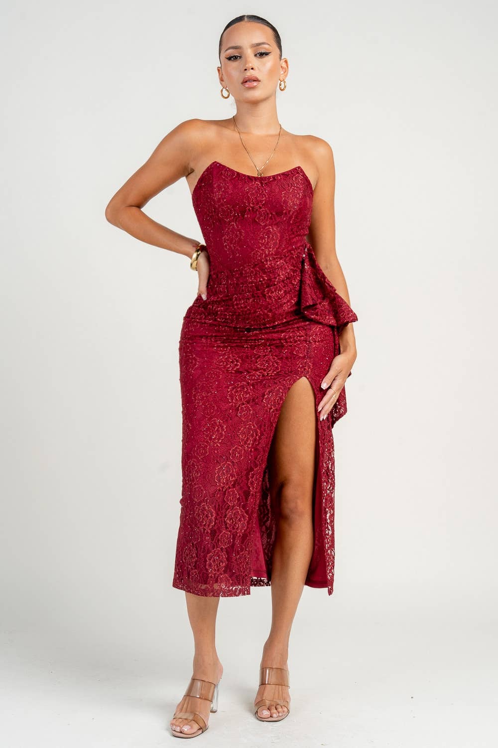 PRIVY - Wholesale Dress - Women's - HD30459EST / STRAPLESS MIDI DRESS5