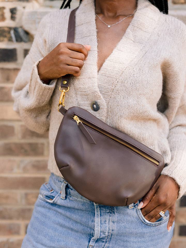 The Midi Sling, Mocha for wholesale by ABBY ALLEY