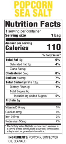 Hal's New York – Großhandel Popcorn – Hals NY Meersalz-Popcorn, 0,75 Unzen1