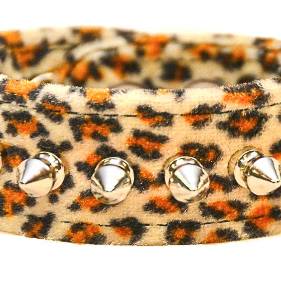 Funk Plus - Wholesale Bangle Bracelet - BC203LEO ASSORTED LEOPARD 1 ROW SPIKE BRACELET