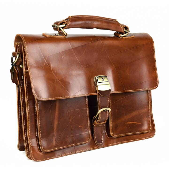 George Briefcase for wholesale by Designs By THOR Leather Goods