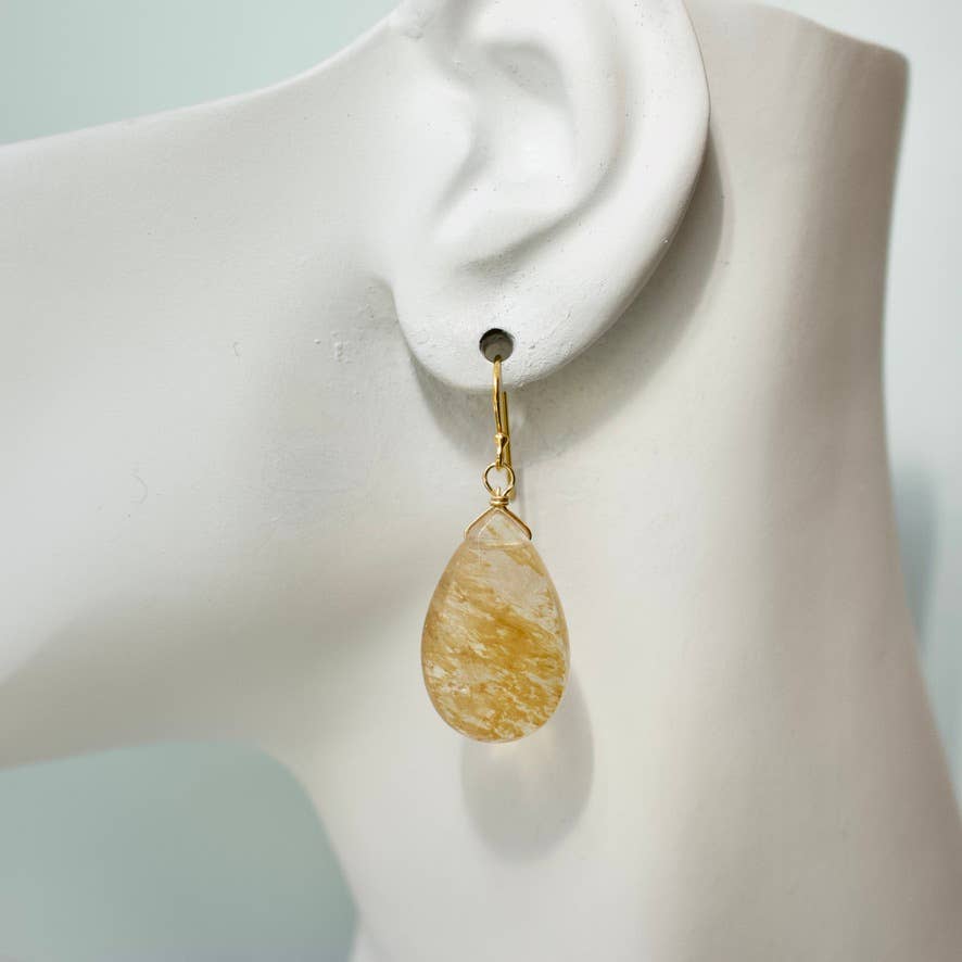 a.v. max - Wholesale Dangle Earrings - Serena Statement Semi Teardrop Earrings6