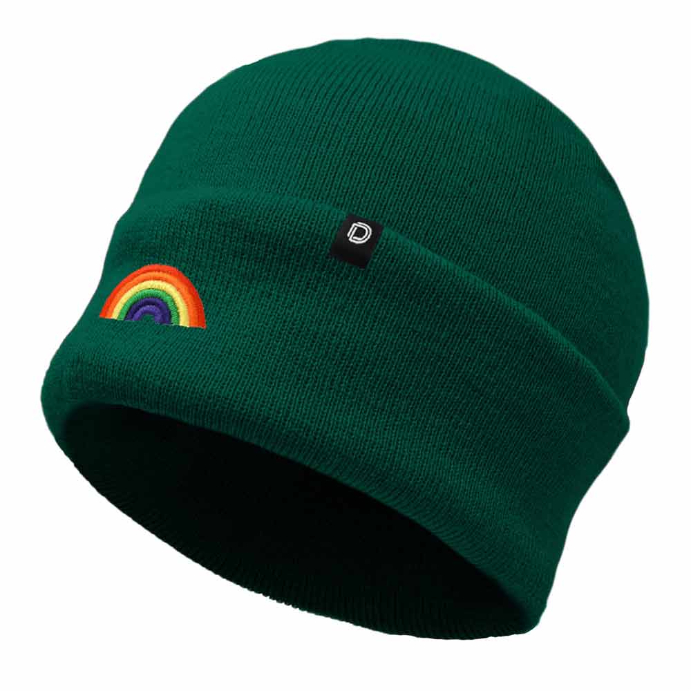 Dalix - Wholesale Beanie - Women's - Dalix Embroidered Rainbow Beanie Cap Cuffed Knit Hat Women17