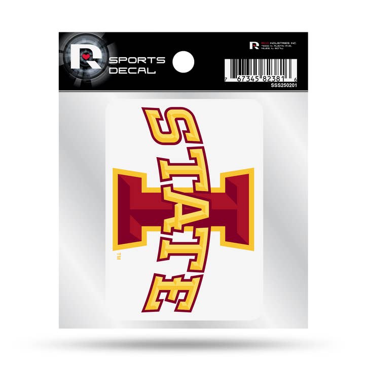 Iowa State 4" x 4" Decal for wholesale by Rico Industries