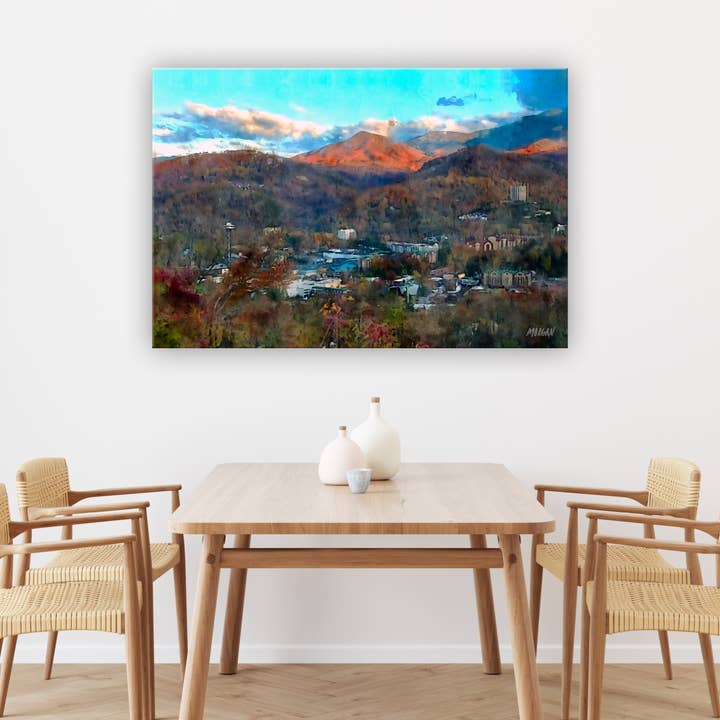 Art Canvases, Great Smoky Mountains, Last Rays for wholesale by G.O.A.T House of Creative
