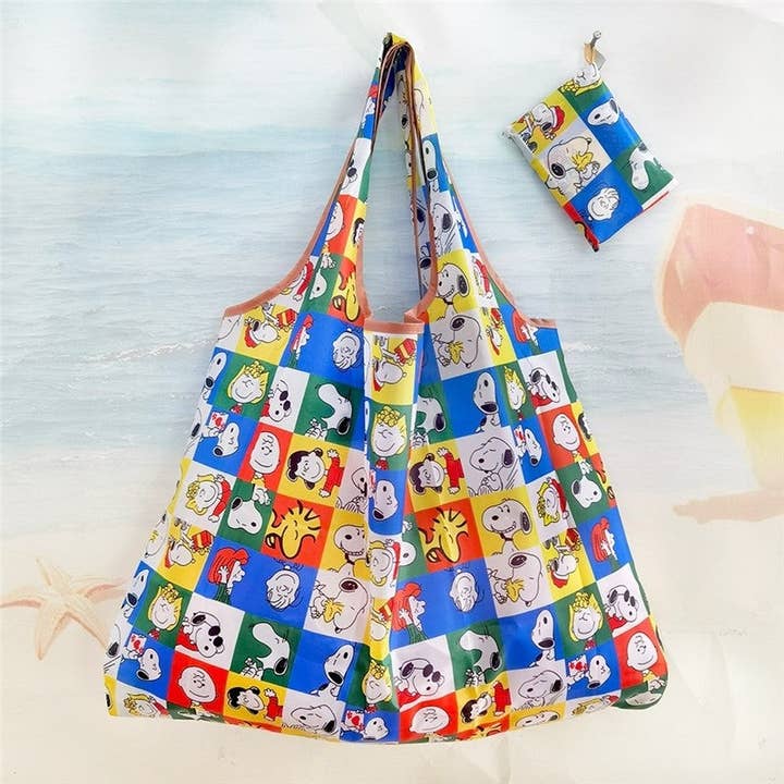 Borsa della Spesa Ecologica Pieghevole con Stampa Cartoon per la vendita all'ingrosso da parte di FurDecoration