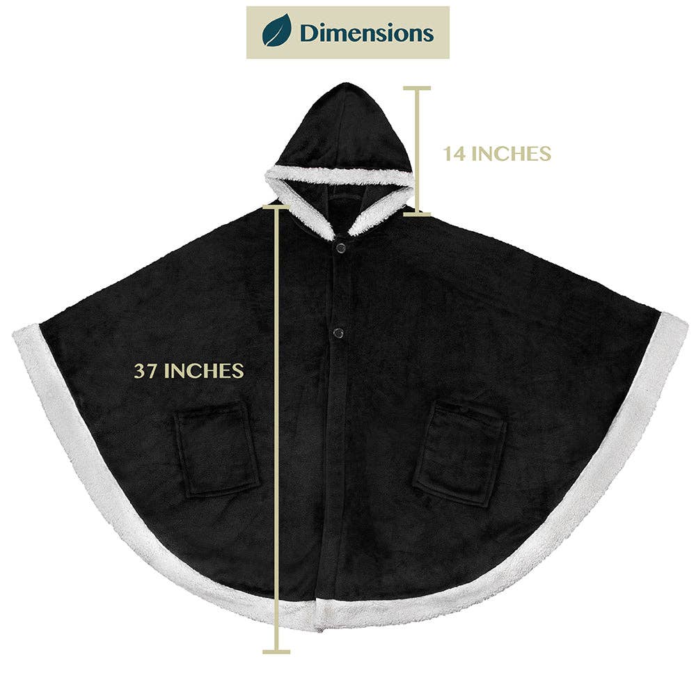 Pavilia – wholesale Poncho – Women's – Angel Wrap Hoodie Sherpa Poncho Blanket95