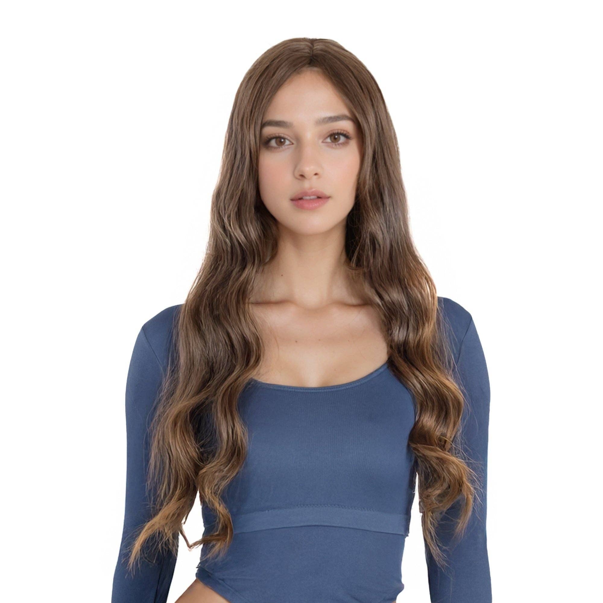 AK Brand - Wholesale Wig/Hair Piece - Long Wavy Wig Middle Part Synthetic Daily Use12