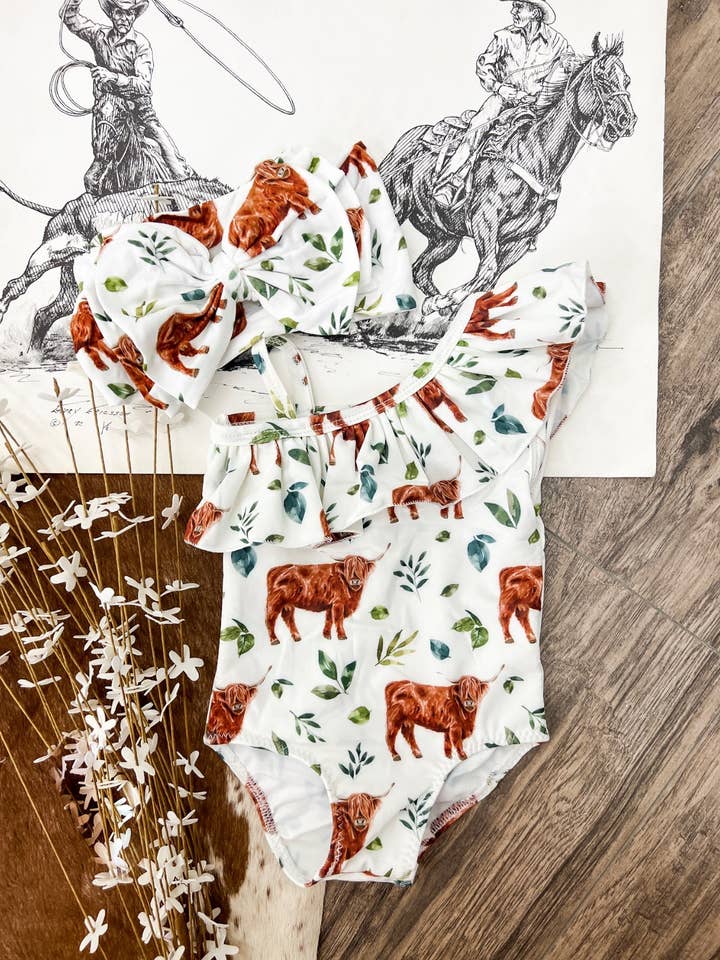 Simple Darlin Highlander Swimsuit for wholesale by Arrow F Apparel