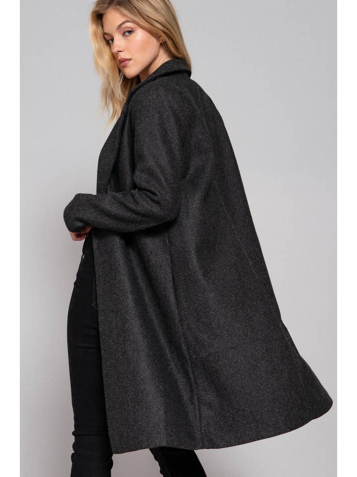 Active Basic | Active USA – wholesale Coat – Women’s – Long Sleeve Open Front Soft Felt Long Coat2