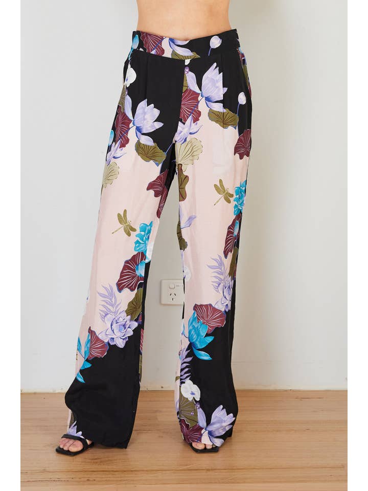 RALF STUDIOS - Wholesale Pants – Women's - FREEMANTLE PANT BLACK LOTUS1