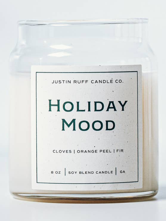 Holiday Mood for wholesale by Justin Ruff Candle Co,