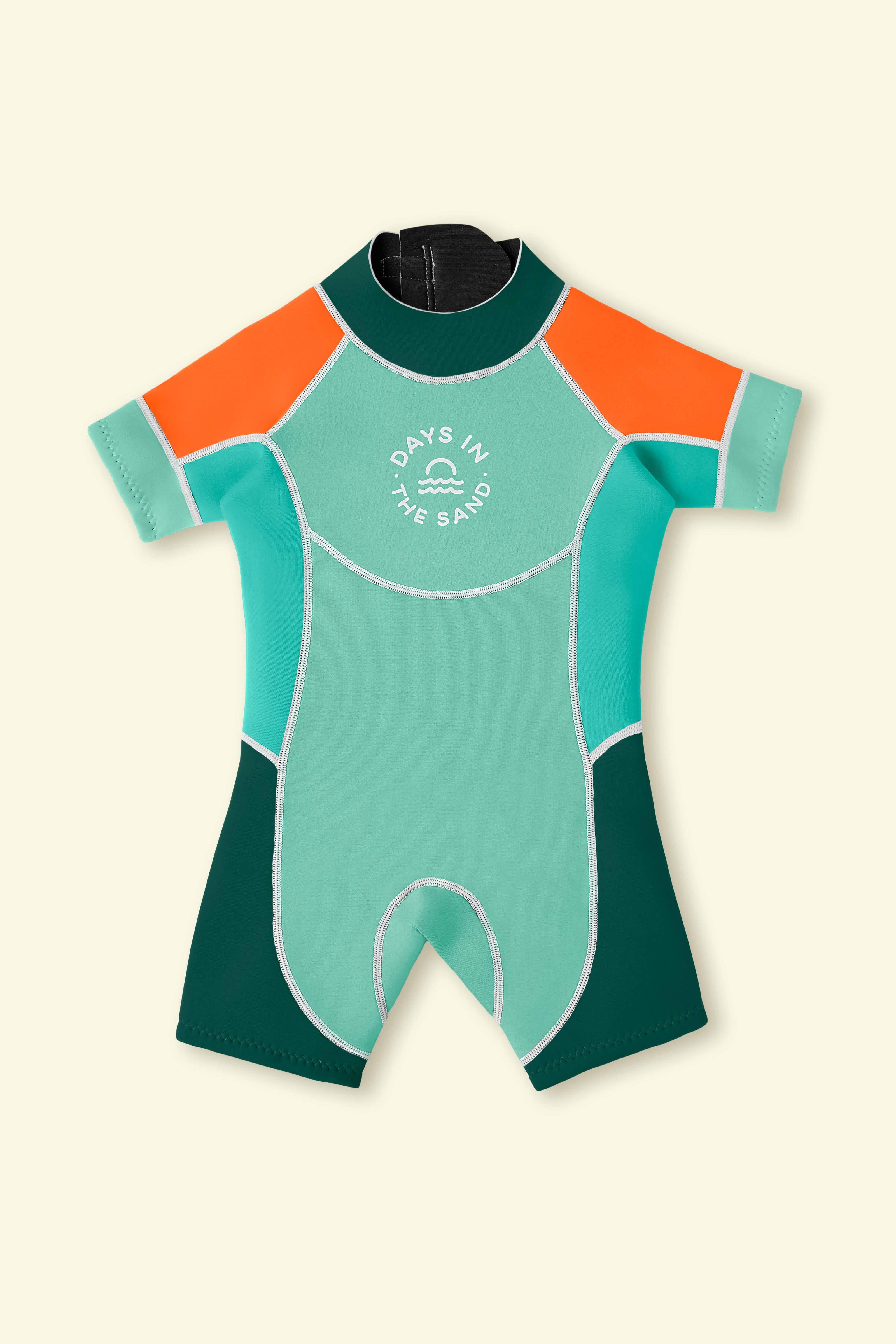 Days in the Sand - Wholesale Wetsuit - Kids - Green Spark - 2mm Springsuit Wetsuit0