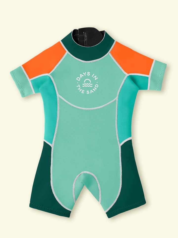 Days in the Sand - Venta al por mayor Traje de buceo - Niños - Green Spark - Traje de neopreno Springsuit de 2 mm0