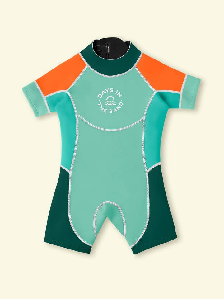 Days in the Sand – Großhandel Neoprenanzug – Kinder – Green Spark - 2mm Springsuit Neoprenanzug0