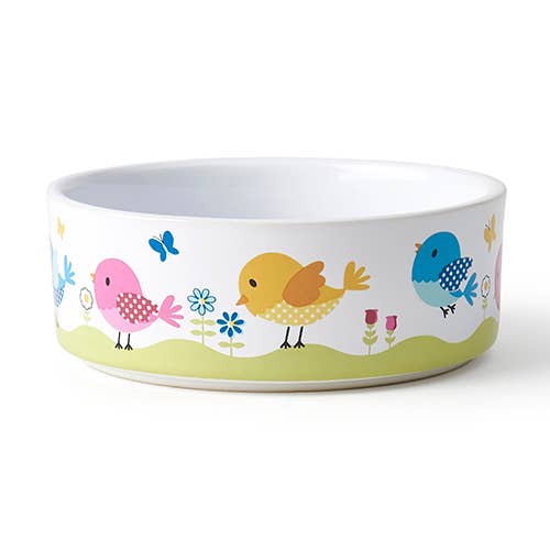 Bol Early Bird de 5 po, blanc, 2 tasses pour la vente par PetRageous Designs